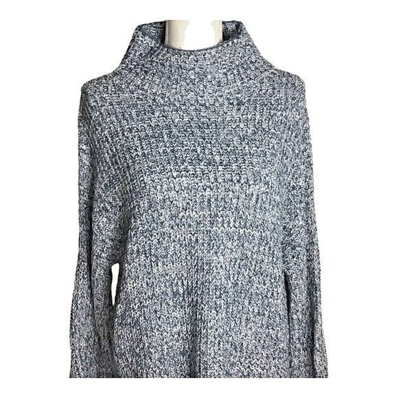 Caslon Sweater Size X-S Mock Neck Chunky Knit Oversized Long Sleeve Pullover - Picture 3 of 11